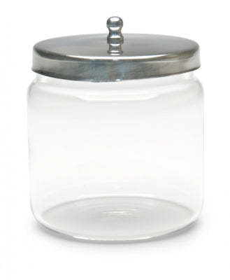 Unlabeled Flint Glass Dressing Jars with Covers - Unlabeled Standard Dressing Jar, 4" X 4"