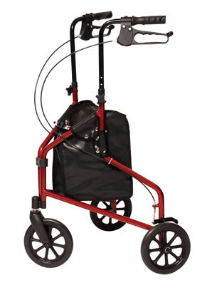 Lumex GF 3-Wheel Cruiser, Aluminum Rollator, Metallic Burgundy