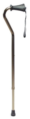 Lumex Aluminum Adjustable Offset Cane, Bronze, Ortho-Ease Standard Length (31"-39")