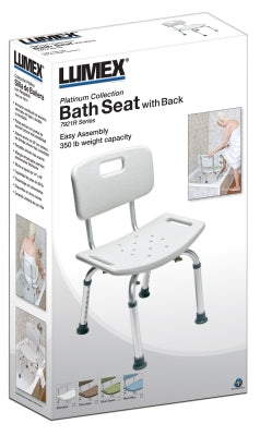 Lumex Platinum Collection Bath Seat with Backrest, Retail Packaging