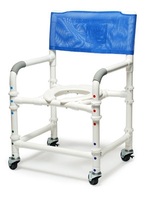 Lumex 18" PVC Knock-Down Shower Commode Chair