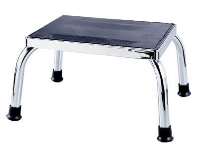 Heavy-Duty Foot Stool, Chrome Plated Steel