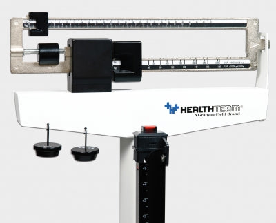 HealthTeam® Physician Mechanical Beam Scale with Wheels