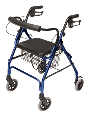 Lumex Walkabout Lite Four-Wheel Rollator, Blue