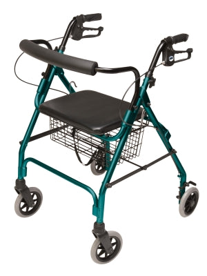 Lumex Walkabout Lite Four-Wheel Rollator, Green