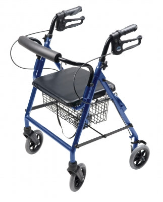 Lumex Walkabout Four-Wheel Hemi Rollator, Blue