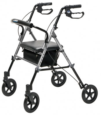 Set n" Go Wide Height Adjustable Rollator - Silver