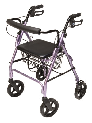 Lumex Walkabout Four-Wheel Contour Deluxe Rollator, Lavender