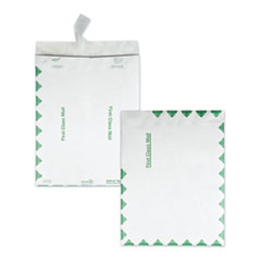 Lightweight 14 lb Tyvek Catalog Mailers, First Class, #15 1/2, Square Flap, Redi-Strip Closure, 12 x 15.5, White, 100/Box