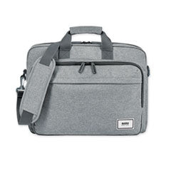 Sustainable Re:cycled Collection Laptop Bag, Fits Devices Up to 15.6", Recycled PET Polyester, 16.25 x 4.5 x 12, Gray