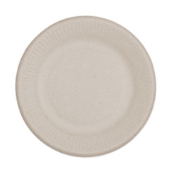 Fiber Plates, Ripple Edge, 6" dia, Natural, 1,000/Carton