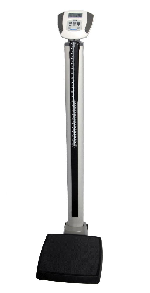 Digital Eye-Level Stand-On Scale W/ Height Rod - lb / kg - Capacity: 600lb / 272kg