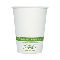 Paper Hot Cups, 12 oz, White, 1,000/Carton