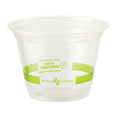 PLA Clear Cold Cups, 9 oz, Clear, 1,000/Carton