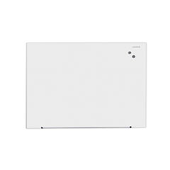 Frameless Magnetic Glass Marker Board, 48 x 36, White Surface