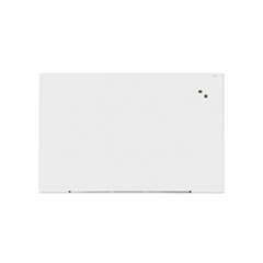 Frameless Magnetic Glass Marker Board, 72 x 48, White Surface