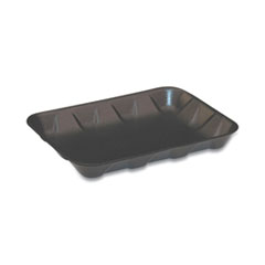 Supermarket Tray, #4D, 9.58 x 7.08 x 1.25,  Black, Foam, 400/Carton