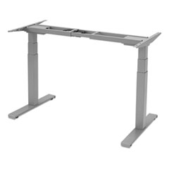 Cambio Height Adjustable Desk Base, 72" x 30" x 24.75" to 50.25", Silver