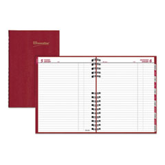 CoilPro Daily Planner, 10 x 7.88, Red Cover, 12-Month (Jan to Dec): 2024