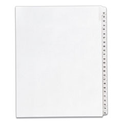 Preprinted Legal Exhibit Side Tab Index Dividers, Allstate Style, 25-Tab, 51 to 75, 11 x 8.5, White, 1 Set, (1703)