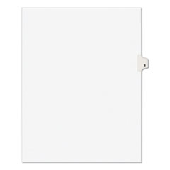 Preprinted Legal Exhibit Side Tab Index Dividers, Avery Style, 10-Tab, 9, 11 x 8.5, White, 25/Pack