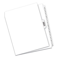 Preprinted Legal Exhibit Side Tab Index Dividers, Avery Style, 27-Tab, A to Z, 11 x 8.5, White, 1 Set