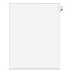 Preprinted Legal Exhibit Side Tab Index Dividers, Avery Style, 26-Tab, A, 11 x 8.5, White, 25/Pack, (1401)