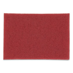 Low-Speed Buffer Floor Pads 5100, 20 x 14, Red, 10/Carton