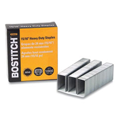 Heavy-Duty Premium Staples, 0.94" Leg, 0.5" Crown, Carbon Steel, 1,000/Box