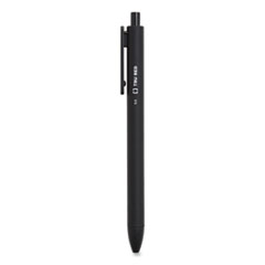 Quick Dry Gel Pen, Retractable, Fine 0.5 mm, Black Ink, Black Barrel, 5/Pack