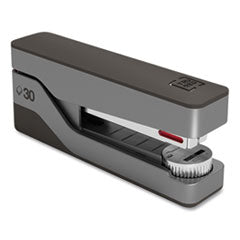 Premium Desktop Half Strip Stapler, 30-Sheet Capacity, Gray/Black