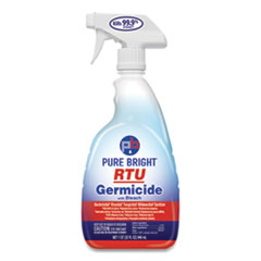 RTU Germicide With Bleach, Fresh Scent, 32 oz Spray Bottle, 9/Carton