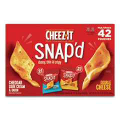 Snap'd Crackers Variety Pack, Cheddar Sour Cream and Onion; Double Cheese, 0.75 oz Bag, 42/Carton