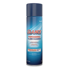 Glance Powerized Glass and Surface Cleaner, Ammonia Scent, 19 oz Aerosol Spray, 12/Carton