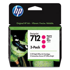 HP 712, (3ED78A) 3-Pack Magenta Original Ink Cartridges