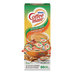 Liquid Coffee Creamer, Sugar Free Hazelnut, 0.38 oz Mini Cups, 50/Box