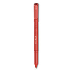 Write Bros. Ballpoint Pen, Stick, Fine 0.8 mm, Red Ink, Red Barrel, Dozen