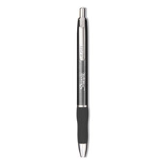 S-Gel Premium Metal Barrel Gel Pen, Retractable, Medium 0.7 mm, Black Ink, Gun Metal Gray Barrel, Dozen