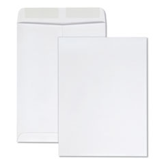 Catalog Envelope, 28 lb Bond Weight Kraft, #10 1/2, Square Flap, Gummed Closure, 9 x 12, White, 100/Box