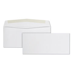 Business Envelope, #10, Commercial Flap, Side Seam, Gummed Closure, 24 lb Bond Weight Paper, 4.13 x 9.5, White, 500/Box