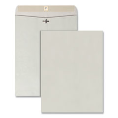 Clasp Envelope, 28 lb Bond Weight Kraft, #97, Square Flap, Clasp/Gummed Closure, 10 x 13, Executive Gray, 100/Box