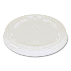 PLA Lids for Fiber Cups, 3.1" Diameter x 0.4"h, Clear, Plastic, 1,000/Carton