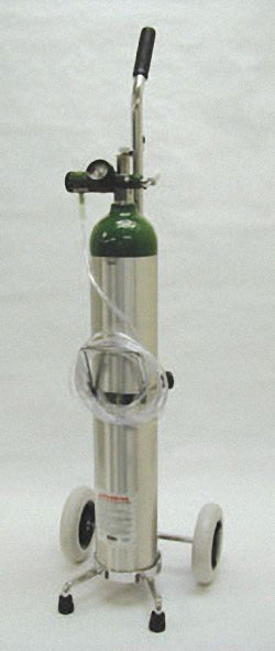 E Oxygen Cylinder Kit On Cart Same As 1616Ae Except Uses M1935-15Gb Click Regulator (1/2 To 15 LPM), Cylinder Sold Empty