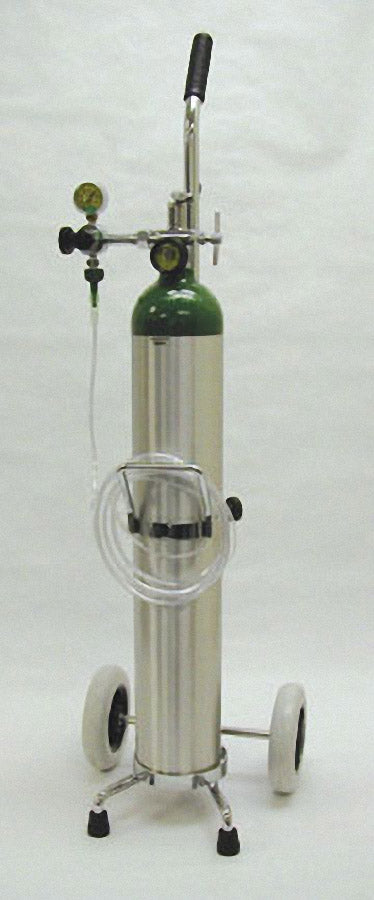 E Oxygen Cylinder Kit On Cart Same As 1630E Except Uses 1443S-15 Adjustable Flow Mini-Regulator (2 To 15 LPM), Cylinder Sold Empty