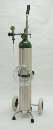 E Oxygen Cylinder Kit On Cart Same As 1630E Except Uses 1443S-5 Adjustable Flow Mini-Regulator (1/2 To 5 LPM), Cylinder Sold Empty