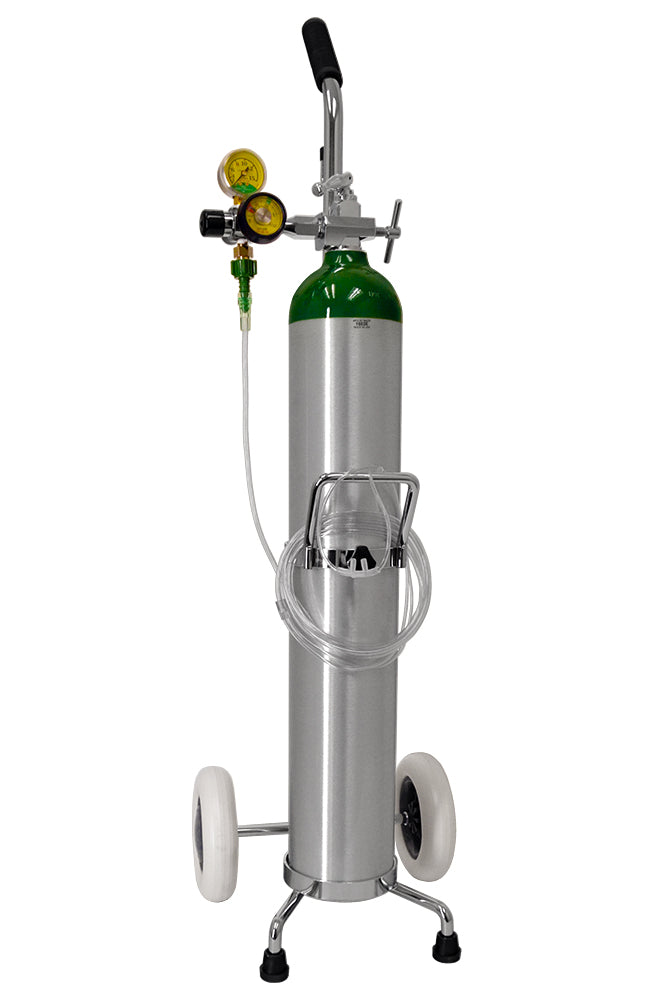 E Oxygen Cylinder Kit On Cart Same As 1630AE Except Uses 1335-15 Adjustable Flow Regulator (2 To 15 LPM), Cylinder Sold Empty