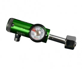 Oxygen Click Regulator (1/2 to 15 LPM) CGA-540 hex nut with DISS outlet 