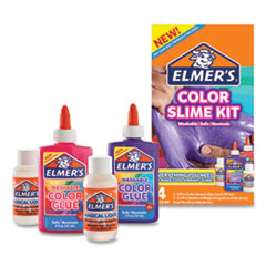 Color Slime Kit, (1) 5 oz Pink Color Glue, (1) 5 oz Purple Color Glue, (2) 2.3 oz Elmer's Magical Liquid