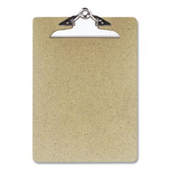 Recycled Hardboard Clipboard, 1" Clip Capacity, Holds 8.5 x 11 Sheets, Brown, 3/Pack