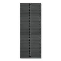 Time Card Rack, 40 Pockets, Plastic, Light Gray